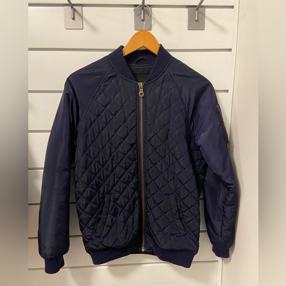 New Look 📘 navy blue bomber jacket, size S